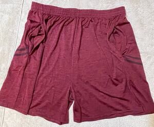 Realessentials Men's Shorts Burgundy Red 90% Poly Size 2XL NEW Item# S2